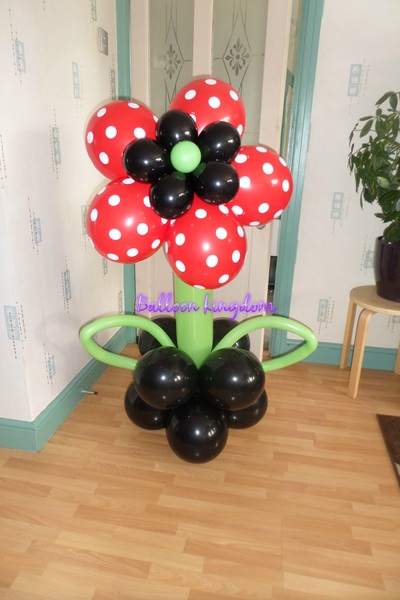 polka dot stand up flower balloon 