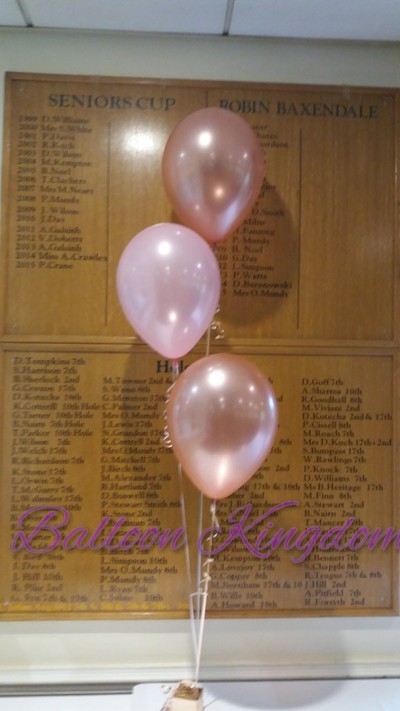 rose gold and light pink balloon cluster