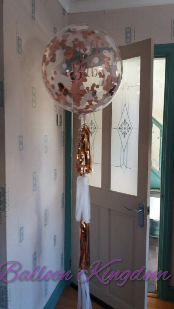 confetti bubble balloon with tassel tail