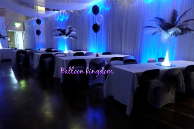 wall drapes and uplighters at wraysbury village hall