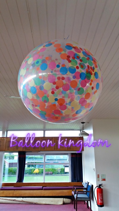 popping confetti balloon