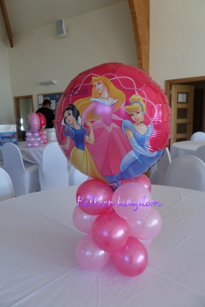 Disney princess balloon centerpiece