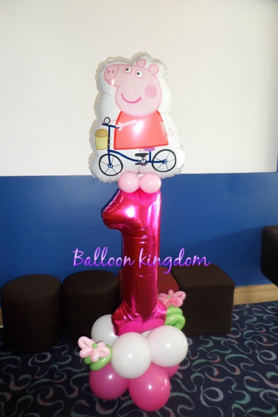 peppa pig 1st birthday balloon