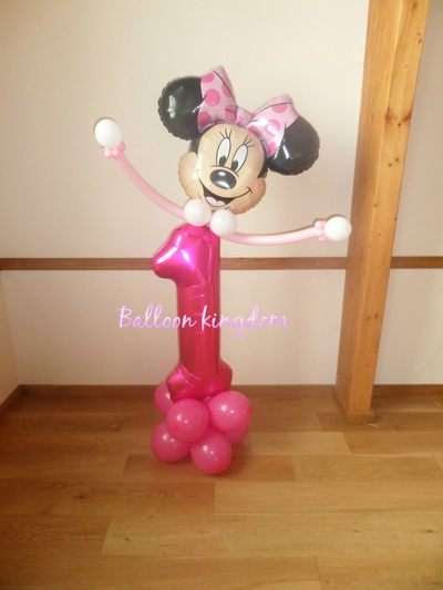 Minnie mouse funky number balloon