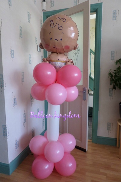 baby  girl shower balloon sculpture