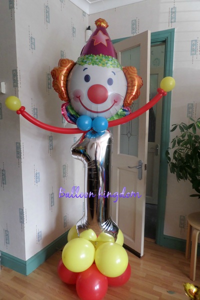 clown funky number balloon 