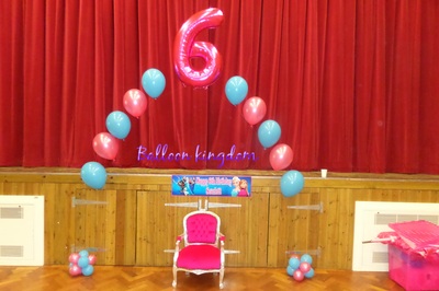 balloon arch with big number 