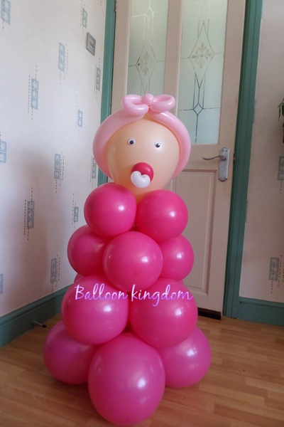 baby girl balloon sculpture
