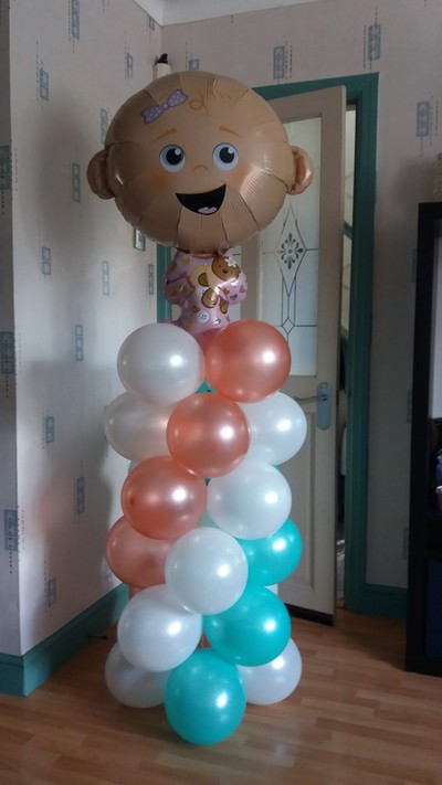 baby shower balloon column