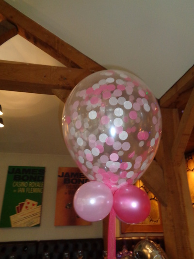 16" pink confetti balloon