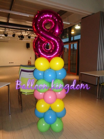 balloon column with number top
