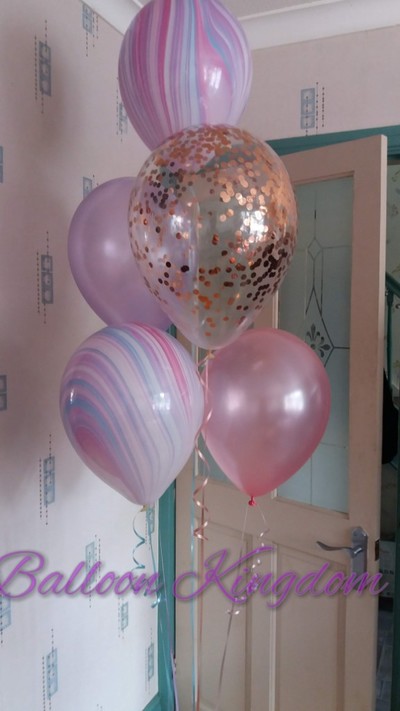 confetti and marble balloons